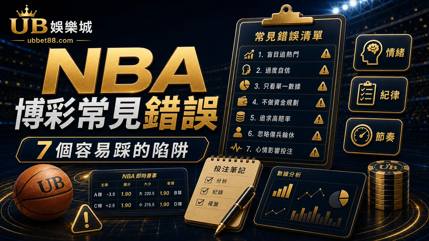 NBA 博彩常見錯誤盤點：新手與老玩家最容易踩的 7 個陷阱