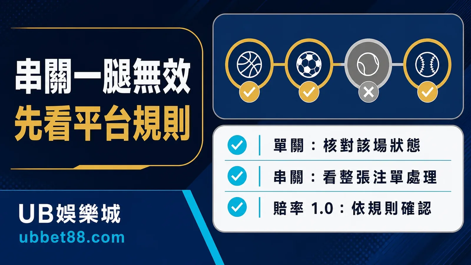 運彩串關一腿無效的規則核對資訊圖