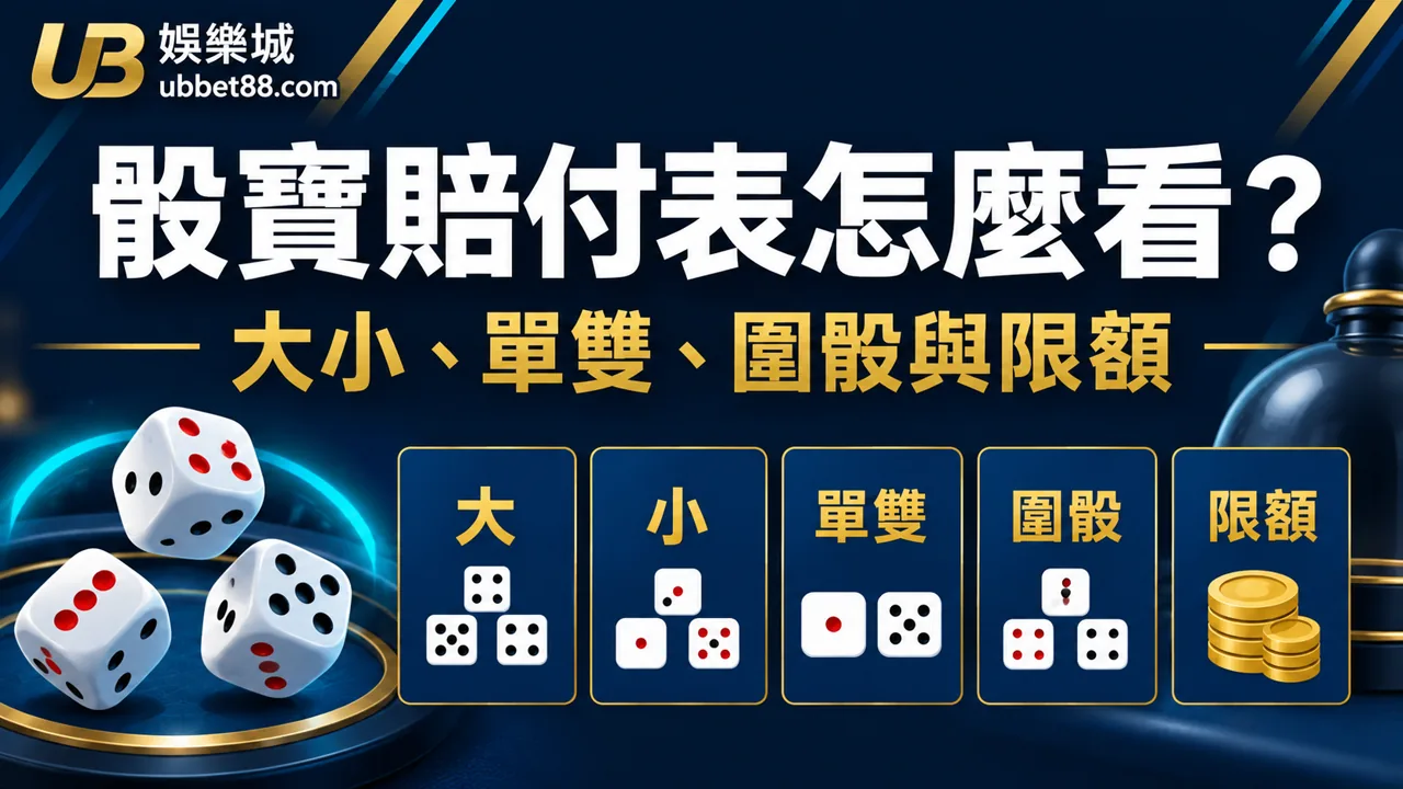 骰寶賠付表怎麼看？大小、單雙、圍骰與限額先核對